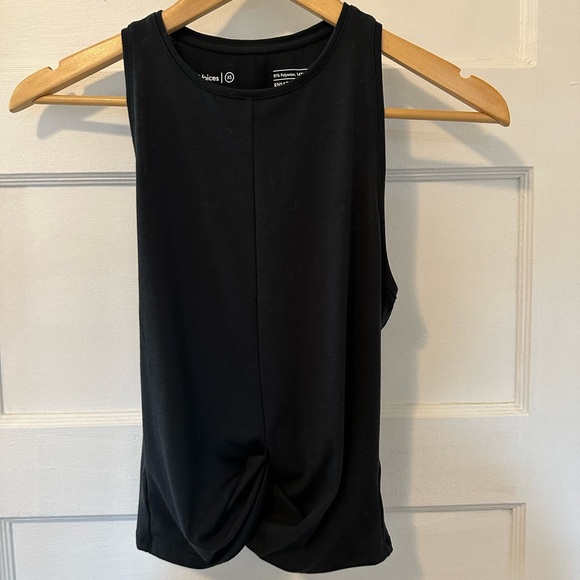 Outdoor Voices Ready Set Knot Black Crop Tank Top - Picture 2 of 9